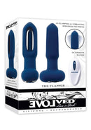 Evolved The Flapper Dual-Action Vibrator packaging showcasing 10-speed flapping and vibrating functions with remote control.