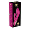 Flaunt Ultra Rabbit Pink vibrator packaging highlighting dual-action zones and 12 vibration settings for ultimate pleasure.