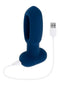 Evolved The Flapper Dual-Action Vibrator with USB charging cable in blue