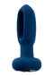 Evolved The Flapper Dual-Action Vibrator in navy blue with suspended flapper and chunky base, offering 10-speed flapping and vibrating functions.