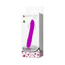 Pretty Love Beck Silicone G-Spot Vibrator Purple packaging showing sleek design and 10 vibration functions.