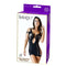 SHEER KEYHOLE MINI DRESS BLACK-1