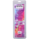 Crystal Jellies Realistic Cock 9 Inch Teal product packaging featuring features and dimensions for enhanced stimulation.