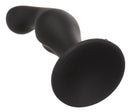 CalExotics Silicone Anal Ripple Plug Kit Black featuring a curved design and suction base for versatile play.