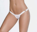 Mapale Low V Clip On Thong Medium/Large White on a model showcasing its flirty silhouette and comfortable design.