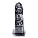 Master Cock The ManOlith 11 Inch Huge Dildo Black in packaging, showcasing its impressive design and size.