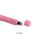 Pretty Love Atlas Silicone G-Spot Vibrator Pink battery compartment showing AA battery insertion.