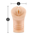 EnLust Georgia Male Masturbator with Bullet Vibrator showing dimensions and realistic texture design.