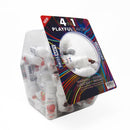Swiss Navy 4-in-1 Playful Flavors 50 Count Fishbowl display with flavored lubricants in 1 fl oz bottles.