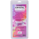Crystal Jellies Realistic Cock With Balls 7 Inch Purple packaging features detailed product information and dimensions.