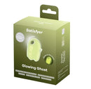 Satisfyer Glowing Ghost Air Pulse Vibrator Yellow packaging showcasing touch-free clitoral stimulation and air pulse waves.