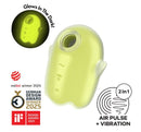 Satisfyer Glowing Ghost Air Pulse Vibrator Yellow glowing in the dark with unique design and features.