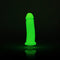 Clone-A-Willy Glow in the Dark Vibrating Silicone Dildo Kit - realistic penis replica glowing in dark background