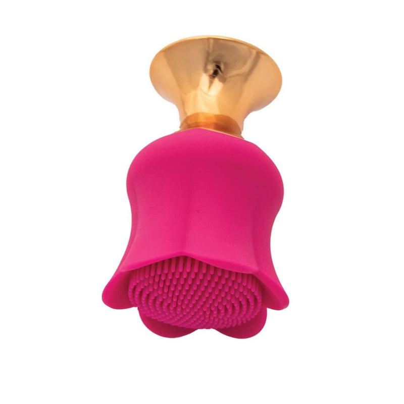 Goddess Diamond Blooming Massager - Fuchsia Flower-Style Vibrator with 7 Functions for Luxurious Stimulation by Nasstoys