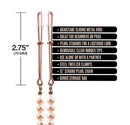 Nixie Pearl Drop Tweezer Nipple Clamps Rose Gold adjustable sliding metal ring and features.