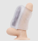 MAXTASY Grip Master dual-function masturbator with removable bullet vibrator in white sleeve on display.