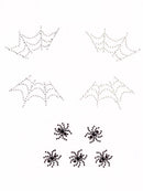 Leg Avenue Spider Web Face Jewels Sticker featuring rhinestone spider web designs.