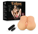 EnLust Hallie Vibrating Masturbator Pussy & Ass Vanilla with dual-entry structure and vibration system.