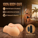 EnLust Hallie Vibrating Masturbator Pussy & Ass Vanilla with body-safe material and remote control features.