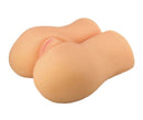 EnLust Hallie Vibrating Masturbator Pussy & Ass Vanilla, dual-entry structure, realistic design for enhanced experience.