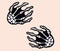 Pastease Skeleton Hands Glow-in-the-Dark Pasties, fun and flirty Halloween accessory for parties or playful nights, black and white design.