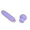 Purple silicone mini vibrator with USB connector, travel-friendly and splash-proof, offering 10 vibration functions for discreet pleasure.