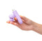Compact HAPPI Silicone Mini Vibe with USB connector shown in hand, travel-friendly and body-safe.