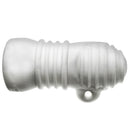 Oxballs Jackt Silicone Stroker White Ice, thick-walled stroker providing suction and varied sensations for men.