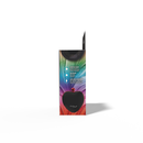 Viben Twila Twirling Smoke Gem Light Up Vibrating Anal Plug packaging with colorful design and features.