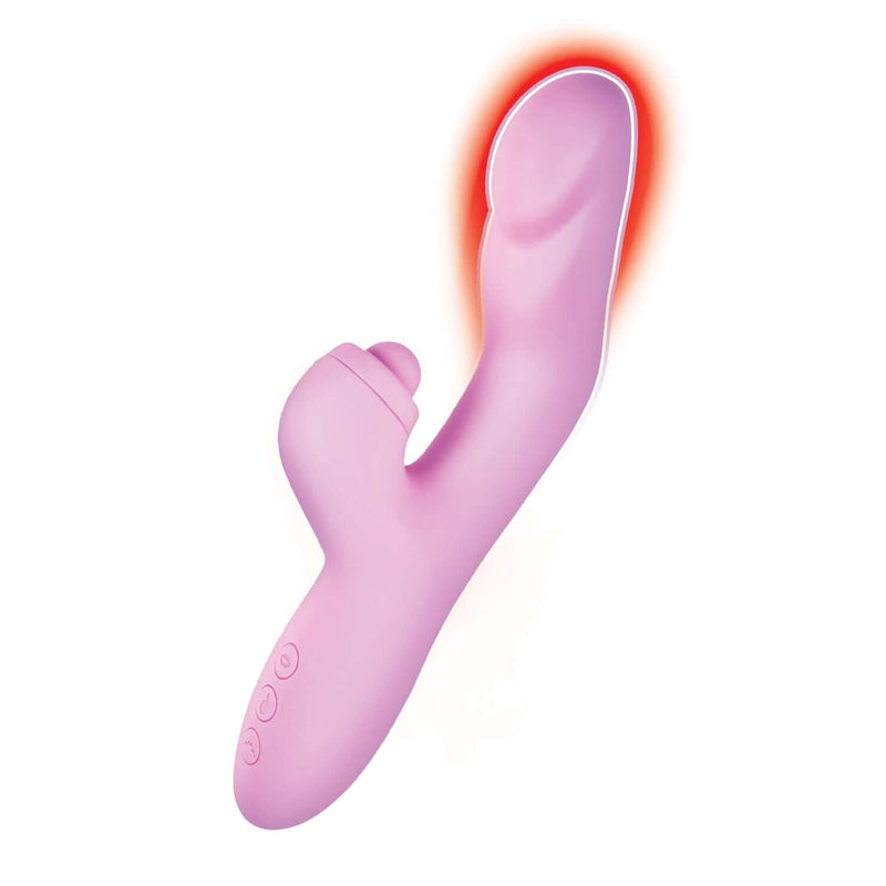 Goddess Heat-Up Tapping Massager Lavender - Dual Stimulator with Heating and Tapping Functions by Nasstoys