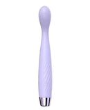 Heiress G Wand in Lavender with angled tip for targeted G-spot stimulation and pulsation. Luxurious design for ultimate pleasure.