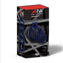 Kink Chastity Helix Cock Cage Medium Dark Blue packaging featuring a sleek, modern design with multiple rings.