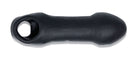 Oxballs Double Thruster Cock Sling Dildo Tar Ice in black, featuring a strapless design and a sling base.