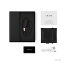 Lelo Tiani Harmony App Connected Couples Vibrator Black in its packaging with accessories and user manual.