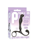 The 9's P Zone+ Prostate Massager in black, expertly designed for comfort and ease of use for all experience levels.