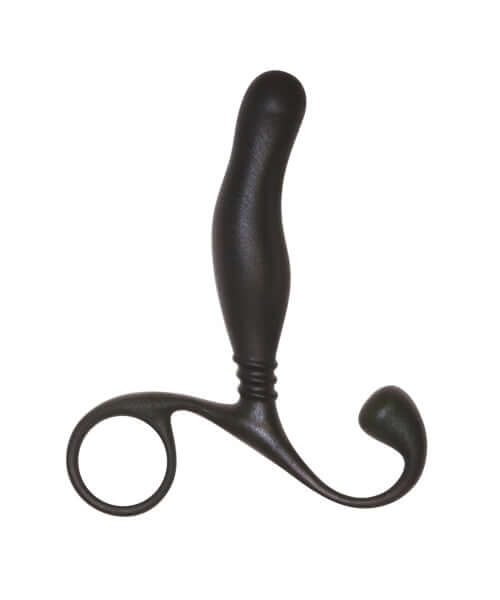 The 9's P Zone Prostate Massager in matte black ABS, designed for ease of use and effective prostate stimulation.