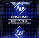 ID Extra Thin Lubricated Latex Condoms pack for enhanced intimacy and safety.