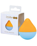 Tenga Iroha Mini Sora Mikan Palm Size Massager in a compact package with a teardrop shape and vibrant colors.