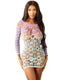 ALLURE OMBRE DRESS PURPLE/TEAL-0