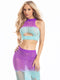 MERMAID DRESS PURPLE/BLUE-0