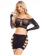 RHINESTONE SKIRT SET BLACK RHINESTONE-0