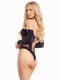 LACY SLEEVE BODYSUIT BLACK-1