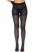 Sheer Open Butt Crotchless Pantyhose One Size Black, showing sheer black knit and open back design.