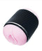 VEDO Jerk Masturbation Sleeve with black case and pink interior, compact open-ended design for solo play pleasure.