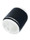 VEDO Jerk Masturbation Sleeve in black with clear case, open-ended stroker for men, compact design for intense pleasure
