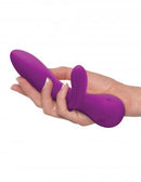 Jimmy Jane G Rabbit Vibrator being held in a hand, showcasing its compact and ergonomic design.