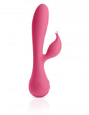 Jimmy Jane Rabbits Glo Rabbit Heating Vibrator in pink, designed for dual stimulation and ergonomic comfort.