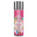 JO H2O Candy Shop Water Based Lubricant Cotton Candy 2 Oz bottle with vibrant pink design and candy graphics.