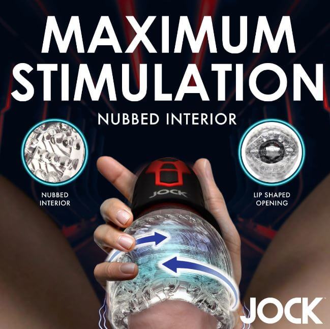 JOCK Spinning & Vibrating Masturbator – Intense 360° Self-Pleasure with 7 Vibration Patterns