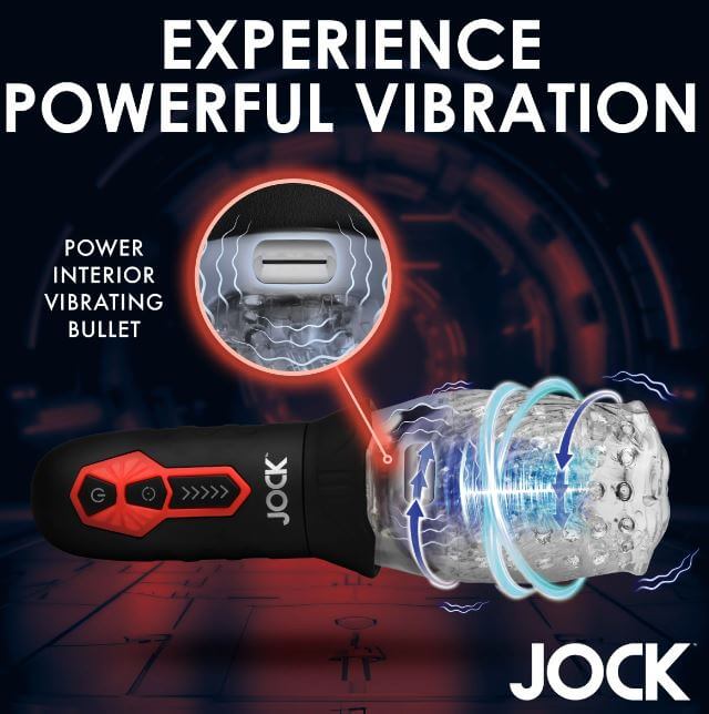 JOCK Spinning & Vibrating Masturbator – Intense 360° Self-Pleasure with 7 Vibration Patterns
